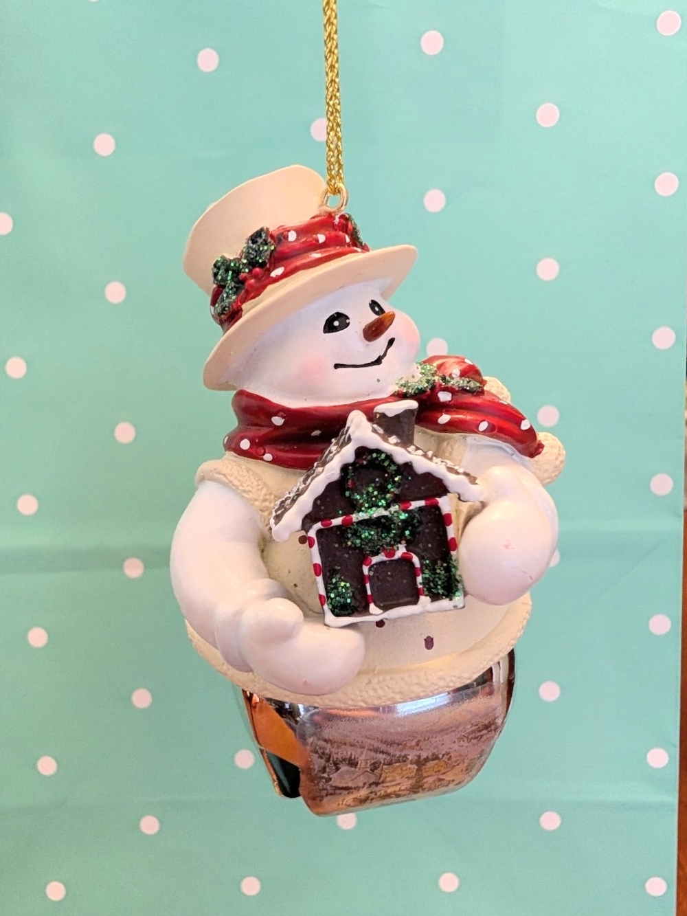 Sleigh Bells Ornament 2009 Bradford Exchange - Thomas Kinkade